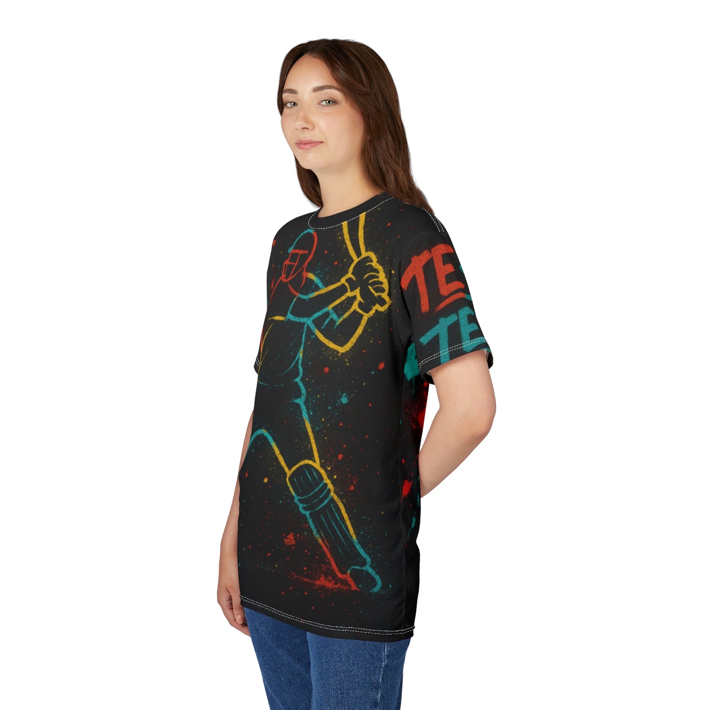 Cricket Graffiti, Unisex Active Wear T-Shirt