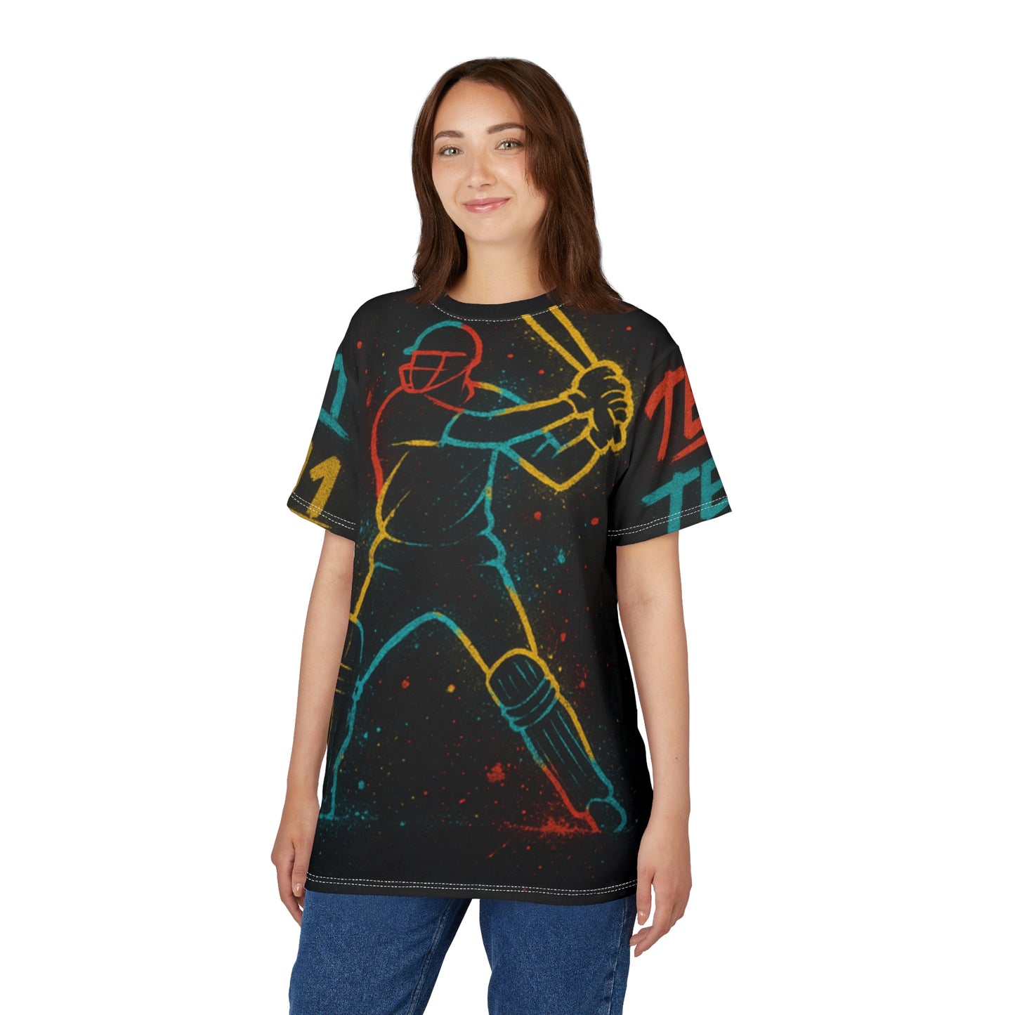 Cricket Graffiti, Unisex Active Wear T-Shirt