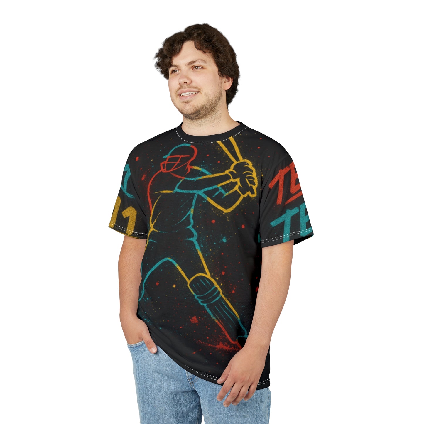 Cricket Graffiti, Unisex Active Wear T-Shirt