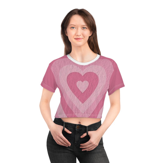 Exploring Hearts,Women's Crop Top
