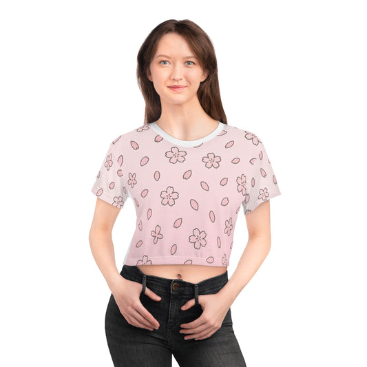 Cherry Blossom, Women's Crop Top